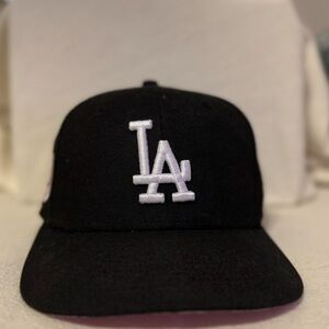 Black LA Dodgers Logo Cap